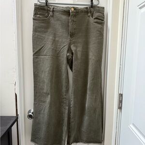 Olive Green Women's Kut Jeans Meg Fab Ab Wide Leg 16